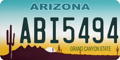 AZ license plate ABI5494