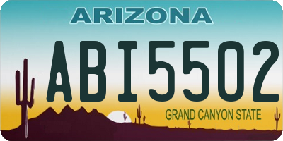 AZ license plate ABI5502