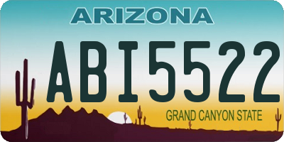 AZ license plate ABI5522