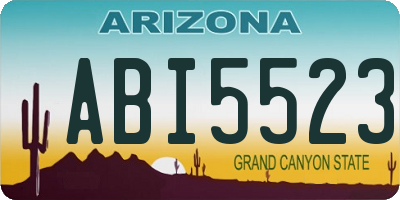 AZ license plate ABI5523