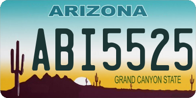 AZ license plate ABI5525