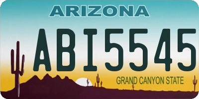 AZ license plate ABI5545