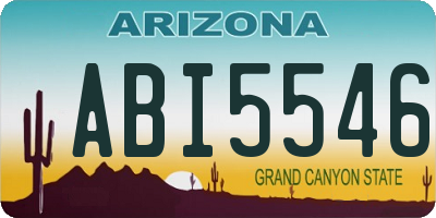 AZ license plate ABI5546