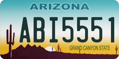 AZ license plate ABI5551