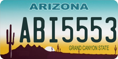 AZ license plate ABI5553