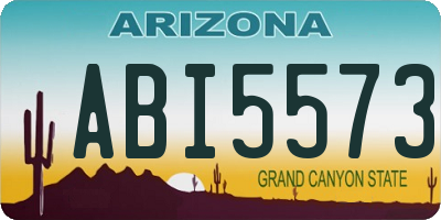 AZ license plate ABI5573
