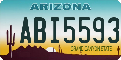AZ license plate ABI5593