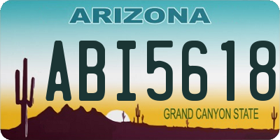 AZ license plate ABI5618