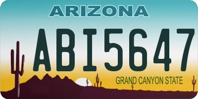 AZ license plate ABI5647