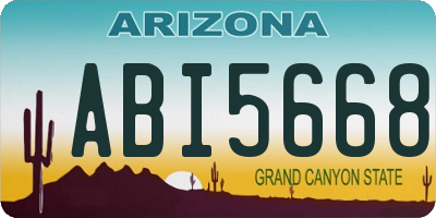 AZ license plate ABI5668