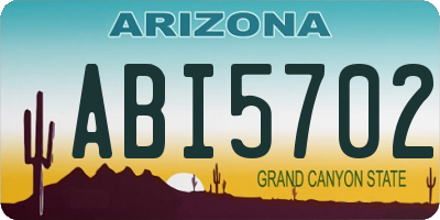 AZ license plate ABI5702