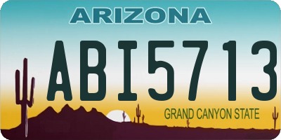 AZ license plate ABI5713