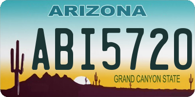 AZ license plate ABI5720