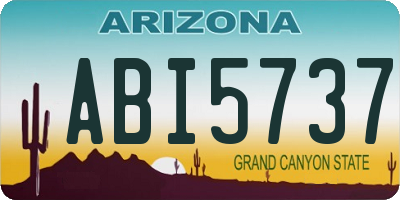 AZ license plate ABI5737