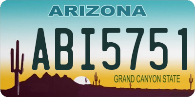 AZ license plate ABI5751