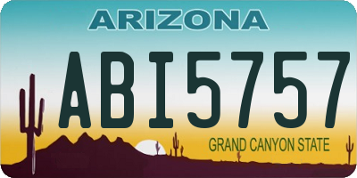 AZ license plate ABI5757