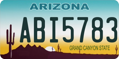 AZ license plate ABI5783
