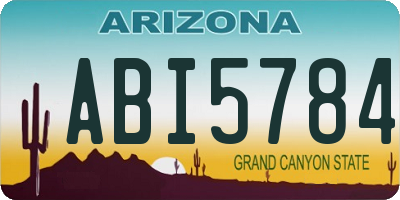 AZ license plate ABI5784