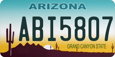 AZ license plate ABI5807