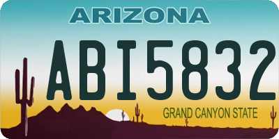 AZ license plate ABI5832