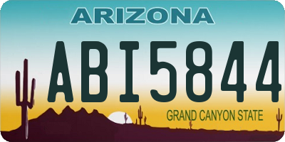 AZ license plate ABI5844