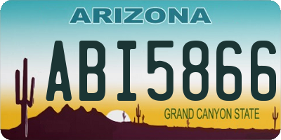 AZ license plate ABI5866