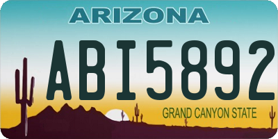 AZ license plate ABI5892