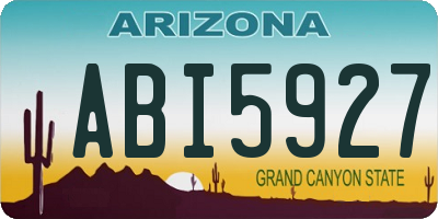 AZ license plate ABI5927
