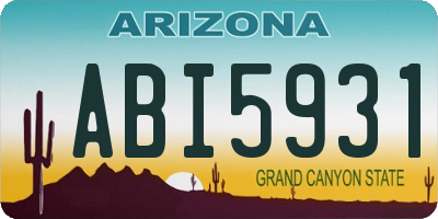 AZ license plate ABI5931