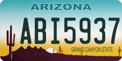 AZ license plate ABI5937