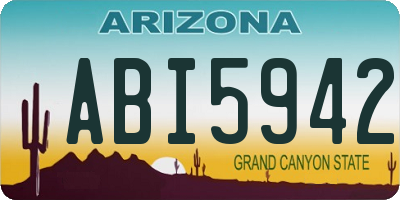 AZ license plate ABI5942
