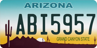 AZ license plate ABI5957