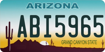 AZ license plate ABI5965
