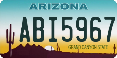 AZ license plate ABI5967