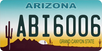 AZ license plate ABI6006