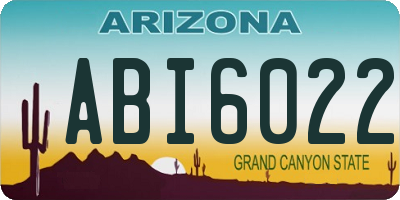 AZ license plate ABI6022