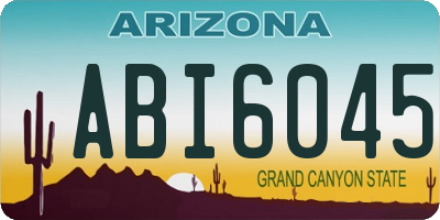 AZ license plate ABI6045