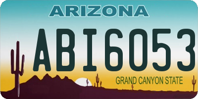 AZ license plate ABI6053