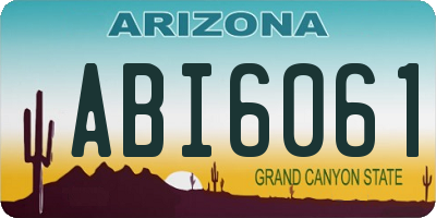 AZ license plate ABI6061