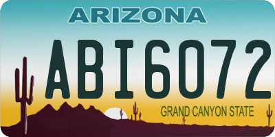 AZ license plate ABI6072