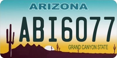 AZ license plate ABI6077