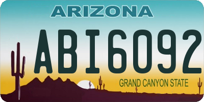 AZ license plate ABI6092