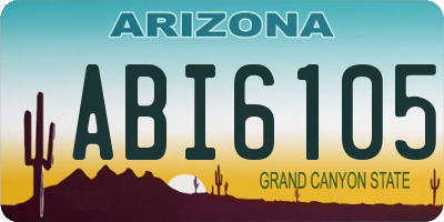 AZ license plate ABI6105