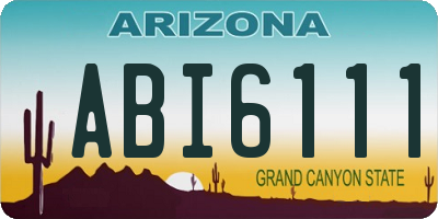 AZ license plate ABI6111