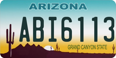 AZ license plate ABI6113