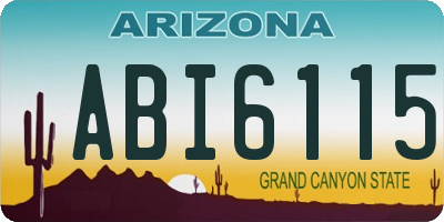 AZ license plate ABI6115