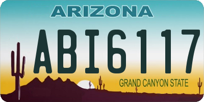 AZ license plate ABI6117
