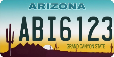 AZ license plate ABI6123
