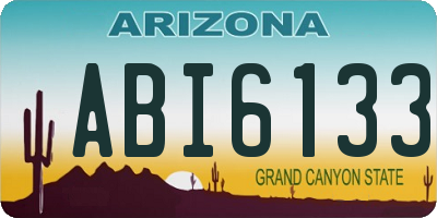 AZ license plate ABI6133