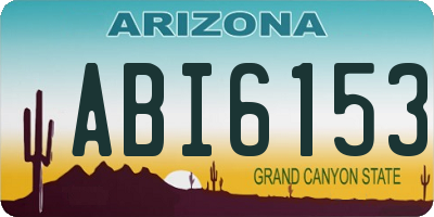 AZ license plate ABI6153